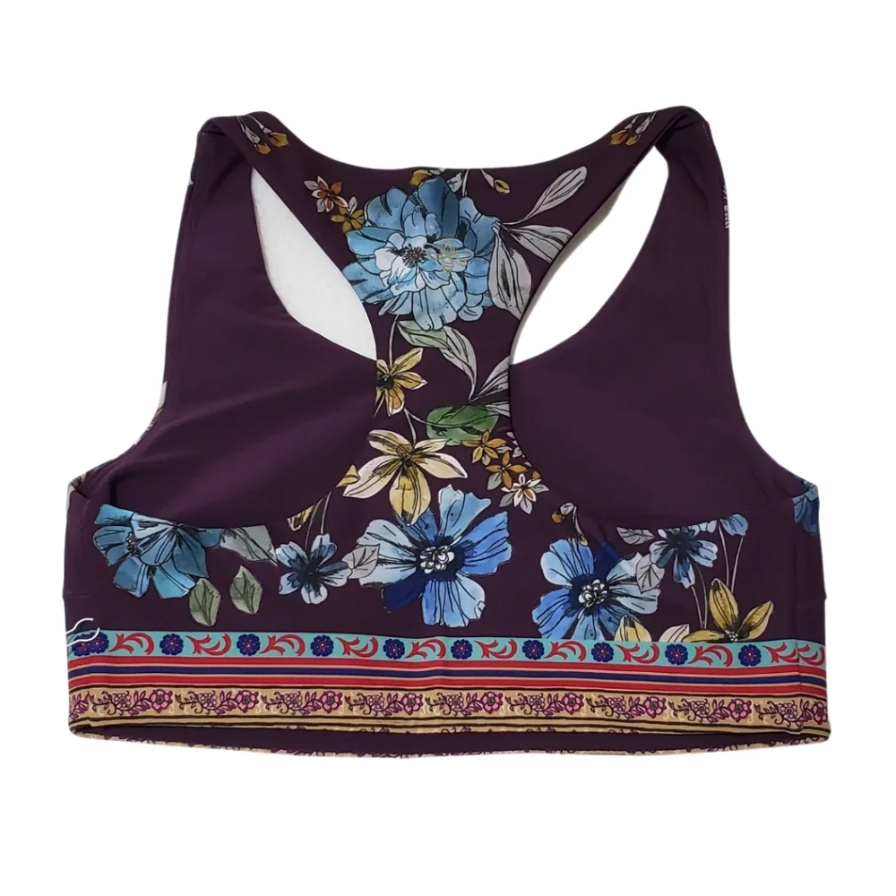 JOHNNY WAS Active Lexi Bee Active Racerback Sports Bra XS Purple NWT 💜💐